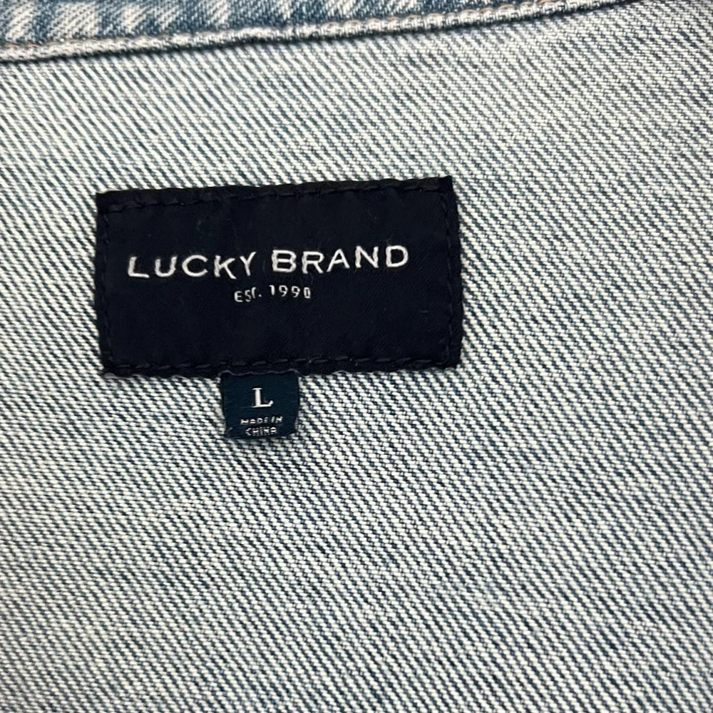 Lucky Brand Light Blue Cropped Jean Jacket - Picture 3 of 4